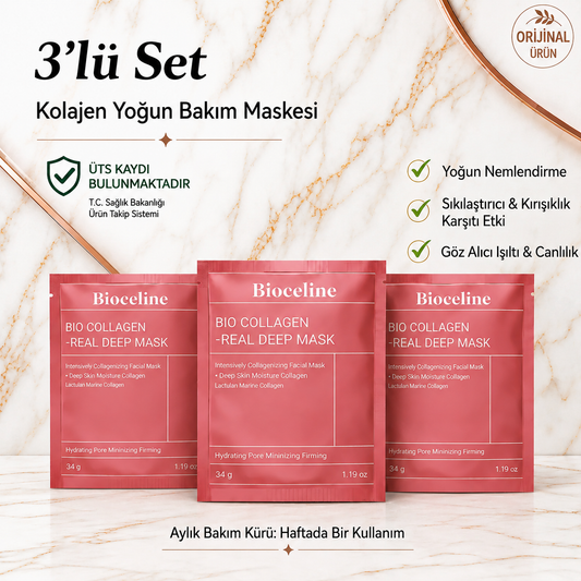 Bioceline Bio Collagen Real Deep Mask 3'lü Paket